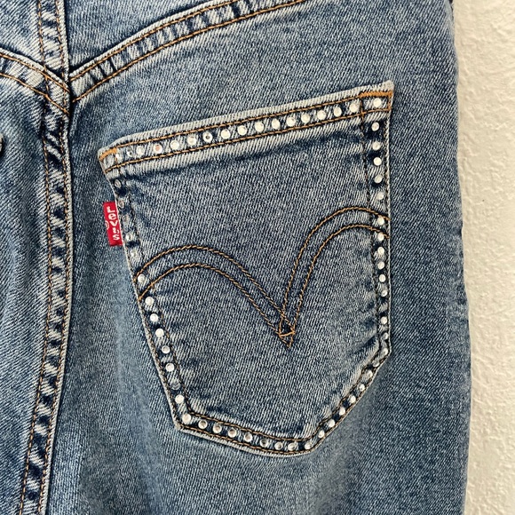 COPY - Bedazzled LEVI'S Ribcage Straight Ankle Jeans🌟 - Picture 7 of 8